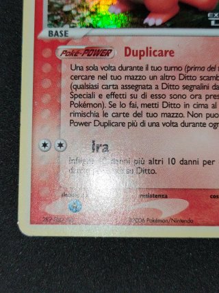 Carta Pokemon Ditto DS 37 EX Specie Delta Ita