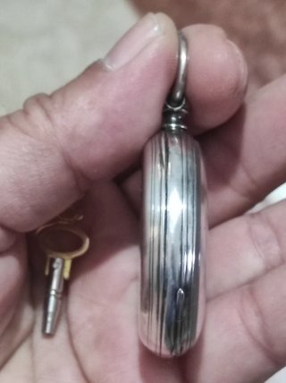 Reloj de bolsillo antiguo de plata 45mm funciona