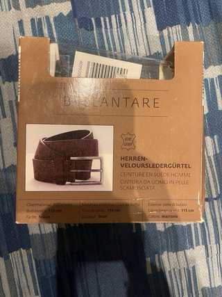 Cintura uomo marrone scamosciato U1