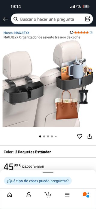 Organizador de coche