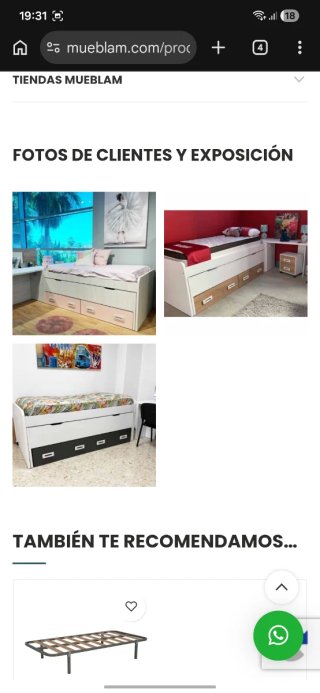 Cama nido juvenil doble cama con 2 cajones