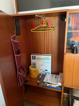 Mueble vintage escritorio madera y cristal