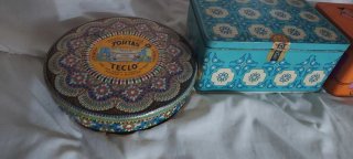 Cajas metálicas antiguas Tortas Teclo