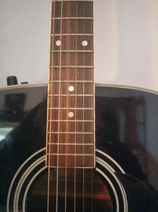 Guitarra Acústica Enchufable Negra