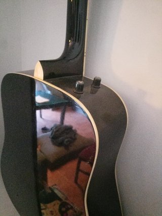 Guitarra Acústica Enchufable Negra