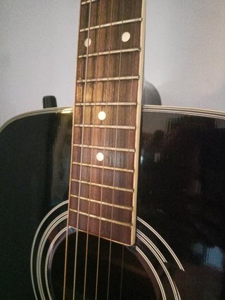 Guitarra Acústica Enchufable Negra
