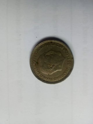 Moneda Antigua Francisco Franco 1957 estrella 75