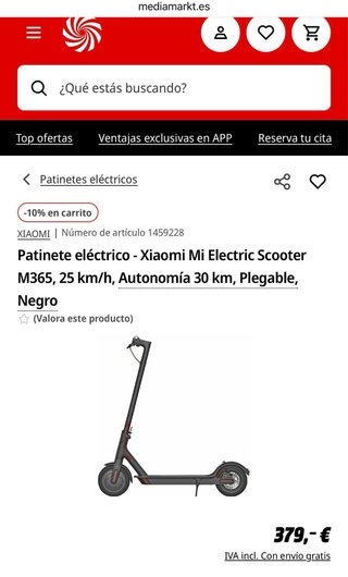 Patinete Eléctrico Xiaomi M365