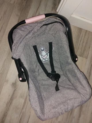Portabebé Silla Coche Recién Nacido Gris Corona