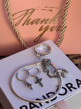 Conjunto Pandora Cruz corazon