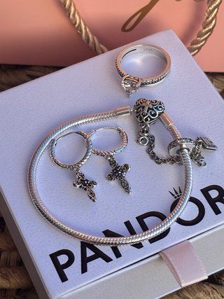 Conjunto Pandora Cruz corazon