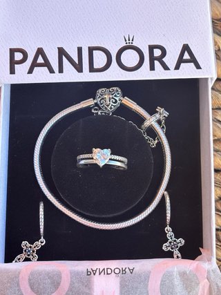 Conjunto Pandora Cruz corazon