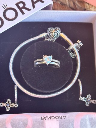 Conjunto Pandora Cruz corazon