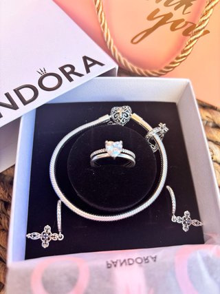 Conjunto Pandora Cruz corazon