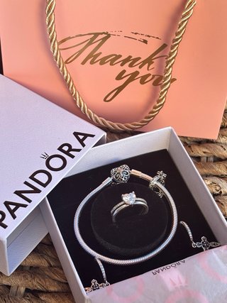 Conjunto Pandora Cruz corazon