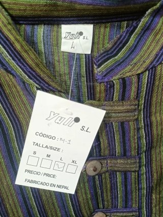 Camisa manga larga rayas L