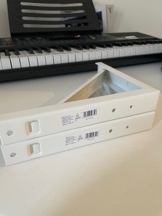 Soportes de pared metálicos blancos
