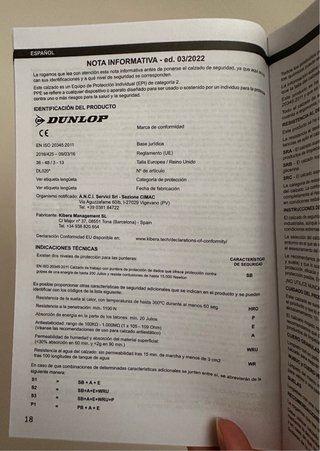 Botas de seguridad Dunlop a estrenar