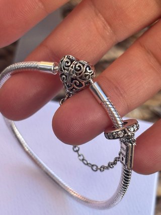 Pulsera Pandora Corazón Plata
