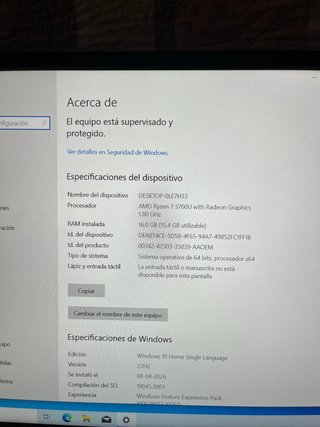 MSI Ordenador Ryzen 7 16GB RAM 512GB SSD