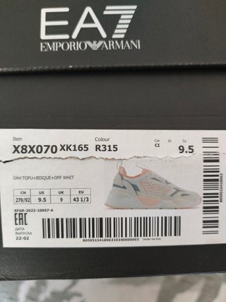 Zapatillas EA7 Emporio Armani Talla 43 1/3