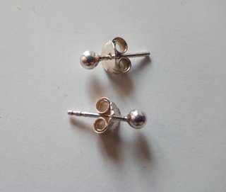 PENDIENTES PLATA DE LEY - BOLAS 2 MM - NUEVOS