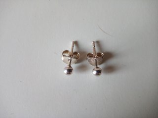 PENDIENTES PLATA DE LEY - BOLAS 2 MM - NUEVOS