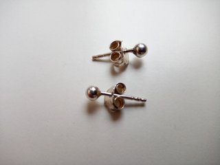 PENDIENTES PLATA DE LEY - BOLAS 2 MM - NUEVOS