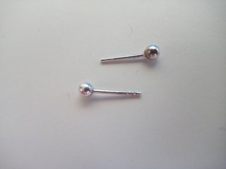 PENDIENTES PLATA DE LEY - BOLAS 2 MM - NUEVOS