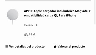 Cargador Inalámbrico Apple MagSafe