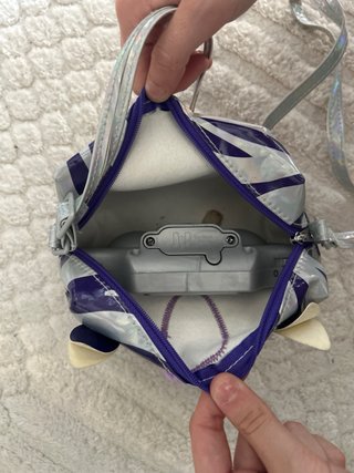 Bolso niña unicornio morado y plateado