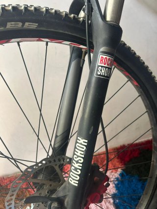 Bicicleta Montaña Roja con Silla Infantil