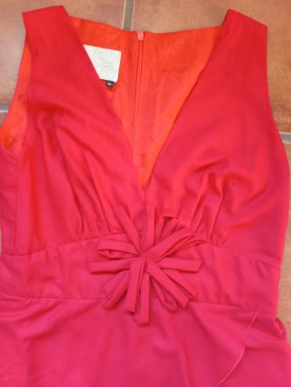 Vestido elegante rojo graduación/madrina