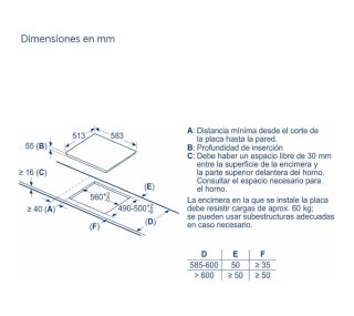 Placa de inducción Balay 3EB865XR
