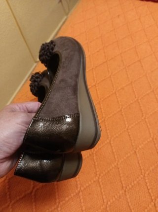 Zapatos planos mujer marrones/grises