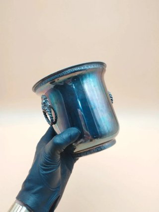 Cubitera plateada Pedro Duran Alpadur Mid-Century