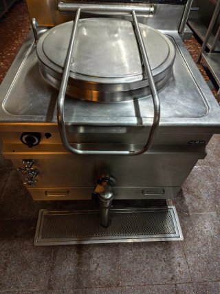 Marmita a gas propano 150L con grifo incorporado