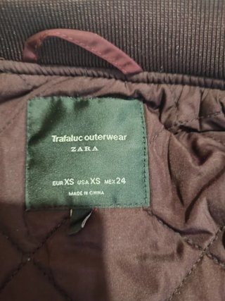 Chaqueta Bomber Trafaluc Zara Granate Talla XS