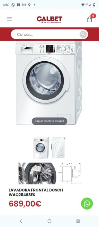 Lavadora Bosch S/6 8Kg 1400rpm.Porte gratis Bcn?