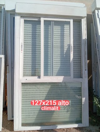 Balconera aluminio 155x224 alto Climalit