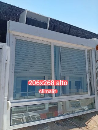 Balconera aluminio 155x224 alto Climalit