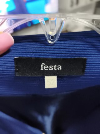 Chaqueta Festa azul con cremallera