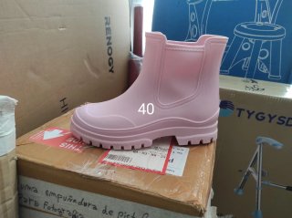 Botas de agua rosas mujer talla 40
