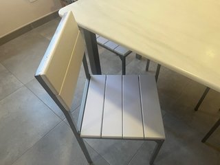 4 Sillas Madera y Metal