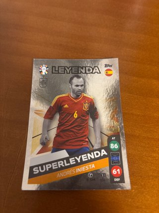 Carta Fútbol Iniesta Leyenda Topps