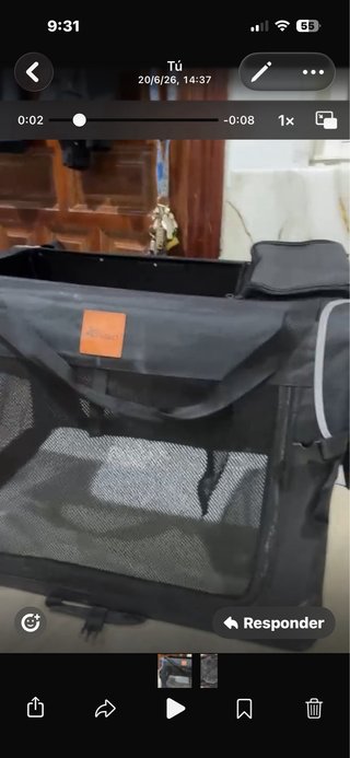 Transportín grande para perros negro