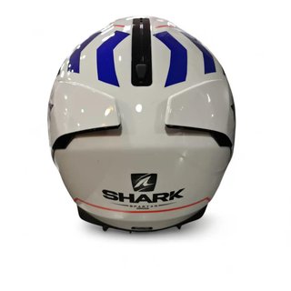 CASCO DE MOTO SHARK SPARTAN DROZE AZUL BLANCO Y ROJO