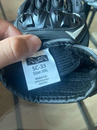 Guantes de Moto COFPR Negros y Plateados