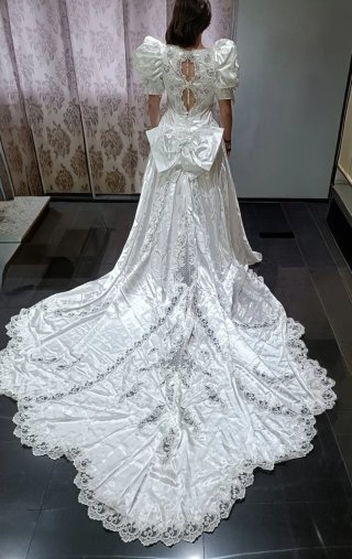 Vestido de Novia Blanco con Encaje