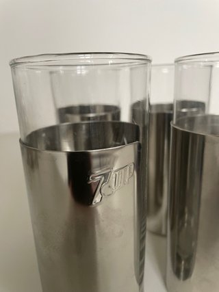 Set 4 Bicchieri 7up Sanpellegrino vintage